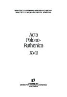 Acta Polono-Ruthenica. [Tom 17]