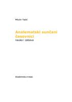 Analemmatic sundials – science and entertainment
 9788674668795