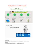 Auditing Test Bank and Solutions Manaul