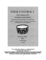 Barry James - Stick Control 2 PDF