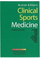 Clinical Sports Medicine (4th Edition) - Brukner, Khan