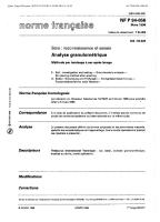 NF P 94-056 - Sols - Analyse Granulimétrique [PDF]