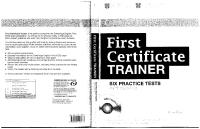 First Certificate Trainer PDF
