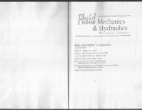 Fluid Mechanics and Hydraulics (Revised Edition) - Gillesania