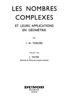 Les nombres complexes et leurs applications en geometrie