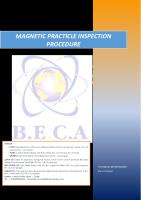 Magnetic Praticle Inspection Procedure