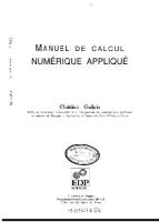 Manuel de calcul numerique applique [DJVU]