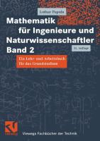 Mathematik fuer Ingenieure und Naturwissenschaftler [Band 2]
 3834803049, 9783834803047 [DJVU]