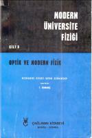 Modern Üniversite Fiziği Cilt 3, Richards, Sears, Wehr, Zemansky