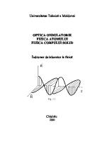 Optica Ondulatorie - Fizica Atomului - Fizica Corpului Solid