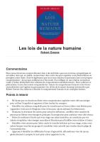 Robert Greene - Les Lois de La Nature Humaine [PDF]