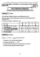 Sujet Corrige Maths CAFOP-IA-2019 PDF