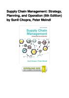 Supply Chain Management Strategy Plannin PDF