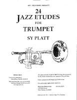 Sy Platt - 24 Jazz Etudes For Trumpet PDF [PDF]