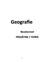 Teorie - Bacalaureat Geografie