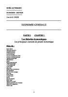 Théories Economiques