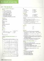 Touchstone 3 - Workbook Answer Key 1 - 6