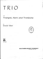 Uber, D. Trio for brass