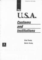 USA Customs and Institutions Complete Book Guide