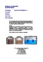 V01 2014 Manual de Operare Si Intretinere AQUAmax PROFESSIONAL XL