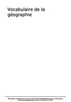 Vocabulaire de La Geographie PDF