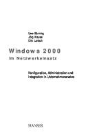 Windows 2000 im Netzwerkeinsatz [2 ed.]
 3446221557, 9783446221550, 3446221557