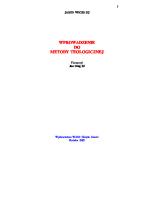 Wprowadzenie do metody teologicznej
 83-7097-136-9